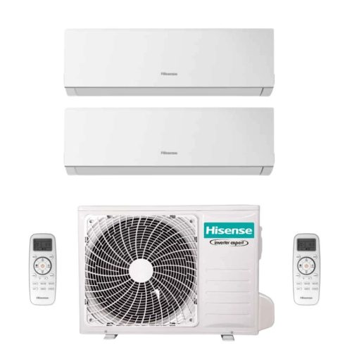 CG Hisense Multi-split klíma szett 5 kW kültéri egység + 2 db 3,5 kW beltéri egység (2AMW52U4RXC-DJ35LE0EG)