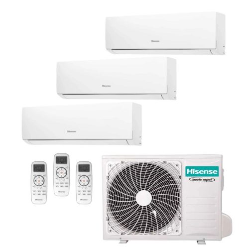 CG Hisense Multi-split klíma szett 7,5 kW kültéri egység  + 3 db 3,5 kW  beltéri egység (3AMW72U4RJC-DJ35LE0EG)