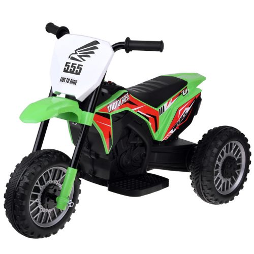 EKR Motocross 3 kerekű elektromos gyermekmotor 20 kg-ig zöld (555ZOLD) 