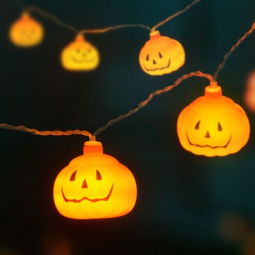 Halloween-i Led-es tök formájú fényfüzér (56528B)