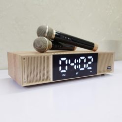   Peterhot Bluetooth karaoke hangszóró LED kijelzővel 2 db mikrofonnal (A133)