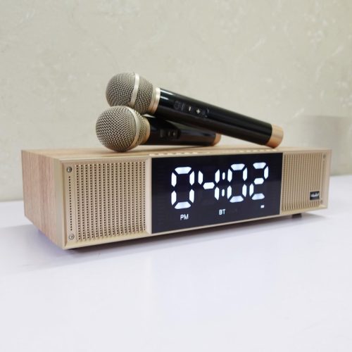 Peterhot Bluetooth karaoke hangszóró LED kijelzővel 2 db mikrofonnal (A133)