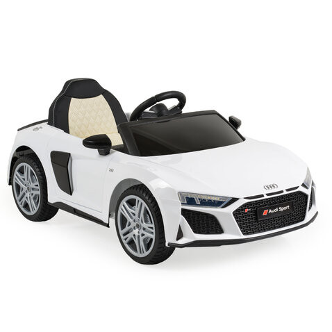 EKR Audi R8 Spyder 1 személyes elektromos kisautó 30 kg-ig fehér (AUDIR8SPYDERF) 