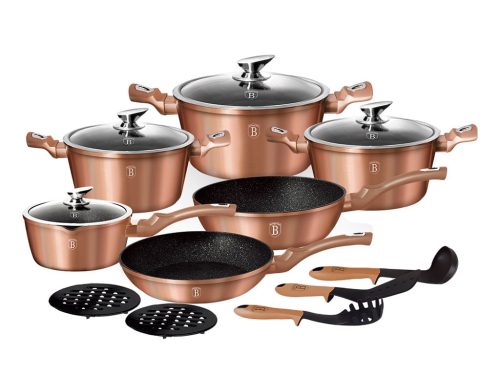 Berlinger Haus Metallic Line Rose Gold Collection 15 részes edénykészlet (BH1224NN)
