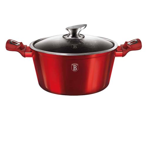 Berlinger Haus Metallic Line Burgundy edény fedővel 24 cm (BH1257N)