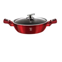   Berlinger Haus Metallic Line Burgundy alacsony edény fedővel 28 cm (BH1263N)