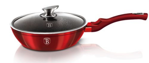 Berlinger Haus Metallic Line Burgundy wok fedővel 28 cm (BH1265N)