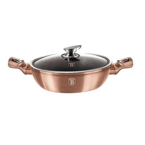 Berlinger Haus Metallic Line Rose Gold alacsony edény fedővel 28 cm (BH1519N)