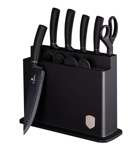 Berlinger Haus Matte Black Collection 11 részes késkészlet vágódeszkákkal és állvánnyal (BH2492N)