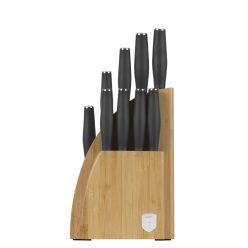   Berlinger Haus Antracit Collection 10 részes késkészlet bambusz állvánnyal (BH2758)