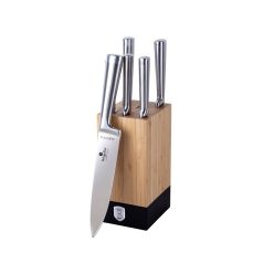   Berlinger Haus Black Silver Collection 7 részes késkészlet bambusz állvánnyal  (BH2804)