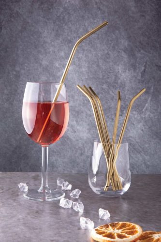 Berlinger Haus Rose Gold Collection 6 db-os acél szívószál készlet (BH2982)