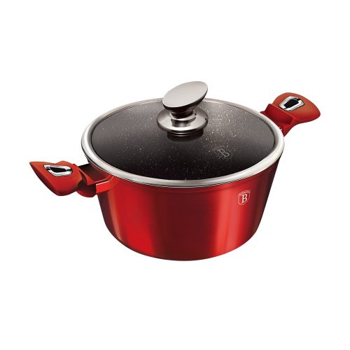 Berlinger Haus Metallic Line Burgundy edény fedővel 30 cm (BH6192)