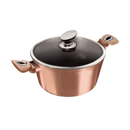 Berlinger Haus Metallic Line Rose Gold Colection edény fedővel 30 cm (BH6194)