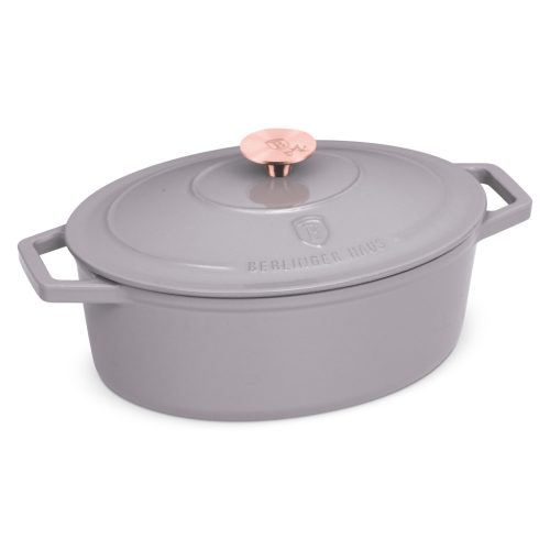 Berlinger Haus Taupe Collection ovális öntöttvas pecsenyesütő fedővel 30 cm (BH6541)