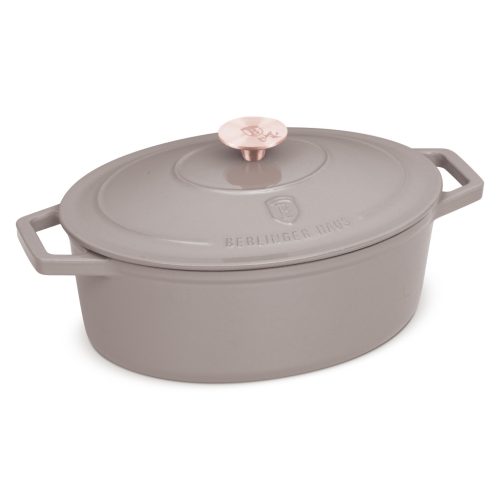Berlinger Haus Taupe Collection ovális öntöttvas pecsenyesütő fedővel 30 cm (BH6541) 