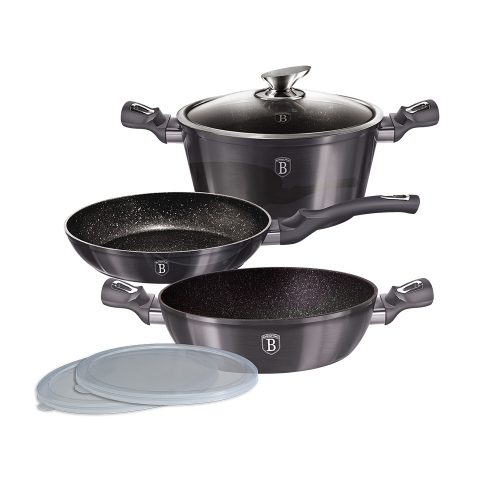 Berlinger Haus Metallic Line Carbon Collection 6 részes edénykészlet (BH6905) 