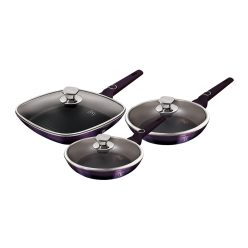   Berlinger Haus Purple Eclipse Collection 6 részes serpenyőkészlet fedővel (BH7107)