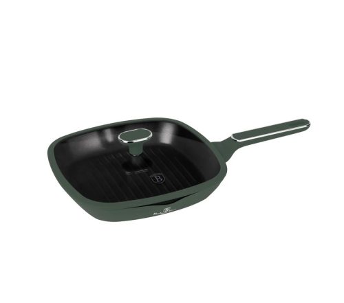 Berlinger Haus Matte Green Collection indukciós grill serpenyő fedővel 28 cm (BH8162)