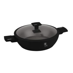   Berlinger Haus Matte Black Collection alacsony edény fedővel 28 cm (BH8185)