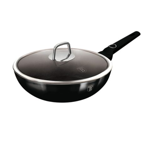 Berlinger Haus Black Vantage Collection wok fedővel 28 cm (BH8218)