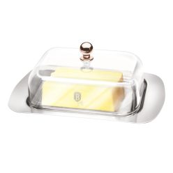   Berlinger Haus Metallic Line Rose Gold rozsdamentes acél vajtartó akril fedővel (BH8823)