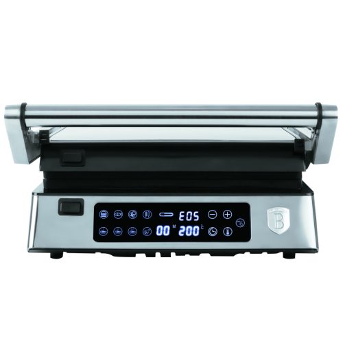 Berlinger Haus Matte Black Collection digitális kijelzős elektromos grill olajcsepegtetővel 2000 W (BH9603)