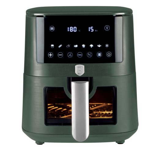 Berlinger Haus Matte Green Collection air fryer 5 literes digitális olaj nélküli sütő (BH9709) 