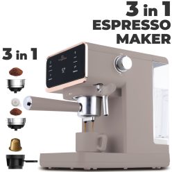   Berlinger Haus Taupe Collection digitális espresso kávéfőző 3 az 1-ben 950 W (BH9846) 