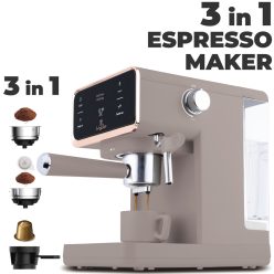   Berlinger Haus Taupe Collection digitális espresso kávéfőző 3 az 1-ben 950 W (BH9846N) 