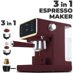   Berlinger Haus Leonardo Collection digitális espresso kávéfőző 3 az 1-ben 950 W (BH9848)