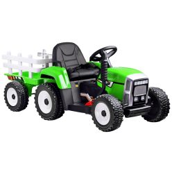   EKR Blow 1 személyes elektromos gyermek traktor lecsatlakoztatható pótkocsi zöld (BLOWZ)
