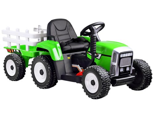 EKR Blow 1 személyes elektromos gyermek traktor lecsatlakoztatható pótkocsi zöld (BLOWZ)