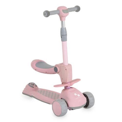 EKR Byox Checkmate 2 az 1-ben 3 kerekű gyermek roller üléssel, zene, fény 30-50 kg-ig pink (BYOXCHECKMATEP) 