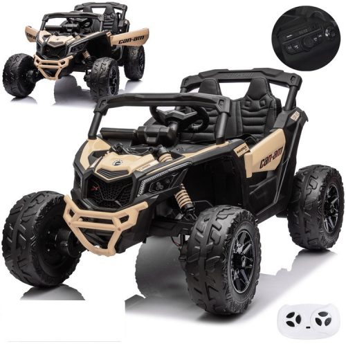 EKR Can-Am Buggy 4x4 1 személyes elektromos gyermek homokfutó fekete-krém (CANAM)