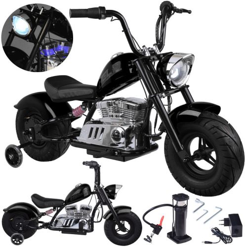 EKR Held Moto elektromos segédkerekes chopper gyermekmotor 80 kg-ig fekete (CHOPPERFEKETE) 