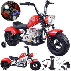   EKR Held Moto elektromos segédkerekes chopper gyermekmotor 80 kg-ig piros (CHOPPERPIROS)