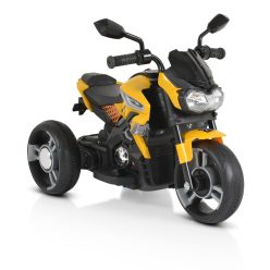   EKR Colombo 3 kerekű 2 motoros elektromos gyermekmotor 25 kg-ig sárga (COLOMBO3SARGA) 