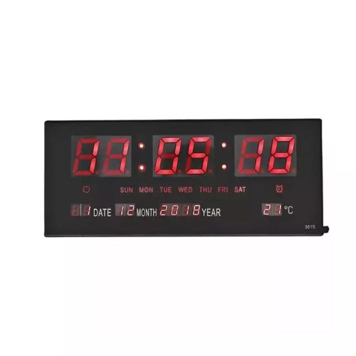Közepes méretű LED kijelzős óra dátum és hőmérséklet kijelzéssel (DH3615) (1509)