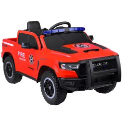   EKR  Dodge Ram 1 személyes elektromos gyermek tűzoltóautó 12V piros (DODGERAM)
