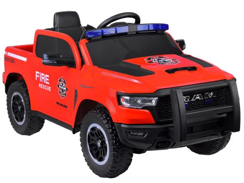 EKR  Dodge Ram 1 személyes elektromos gyermek tűzoltóautó 12V piros (DODGERAM)