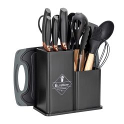   Elitehoff 19 db-os késből és konyhai eszközökből álló készlet Fekete (E6069)