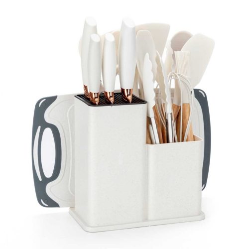 Elitehoff 19 db-os késből és konyhai eszközökből álló készlet Fehér (E6071) 