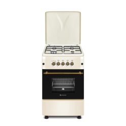   Novacook Retro Bézs gáztűzhely 57 liter 50 cm fémtetős (F5S40G2RETROBÉZS)