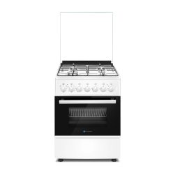   Novacook Fehér kombinált tűzhely 56 liter 57 cm, fix nem lehajtható üveglap (F6B40FEHÉR) 