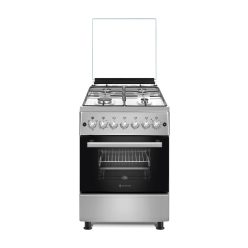   Novacook Inox kombinált tűzhely 56 liter 57 cm,  fix nem lehajtható üveglap (F6B40INOX) 