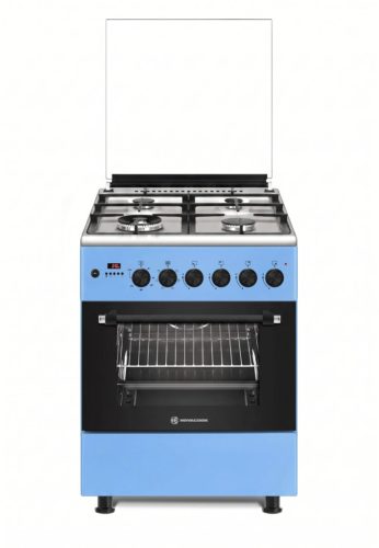 Novacook Égszínkék kombinált tűzhely 56 liter 60 cm, üvegtetős (F6TS40ÉGKÉKEXLINE60) 