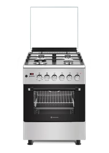 Novacook HI Inox kombinált tűzhely 56 liter 60 cm, üvegtetős (F6TS40HIINOXEXLINE60) 