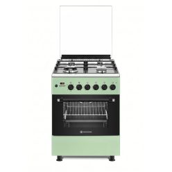   Novacook Pisztácia Zöld kombinált tűzhely 56 liter 60 cm, üvegtetős (F6TS40PZÖLDEXLINE60) 