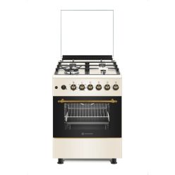   Novacook Retro Bézs kombinált tűzhely 56 liter 60 cm, üvegtetős (F6TS40RBEXLINE60) 